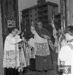 Chiesa di San Bartolomeo.Arcivescovo Demetrio Moscato e sacerdote Don Teodoro