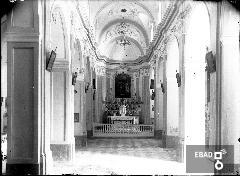 Interno della Basilica di San Pietro Apostolo, com'era fino al crollo del soffitto avvenuto nel 1929