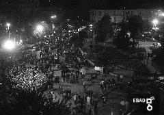 Piazza di Eboli vista dall'alto di notte