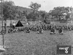 Boyscout in un campo