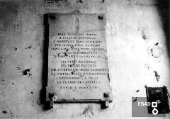 Ex convento San Francesco-Lapide ricordo dell'Acquedotto dell'Acero