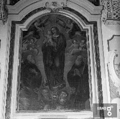 Dipinto posto sull'altare maggiore della chiesa raffigurante l' "Incoronazione della Vergine" con Sant'Antonio Abate e San Romualdo, San Benedetto e Santa Scolastica