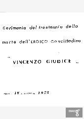 Cerimonia del trentennio della morte di Vincenzo Giudice