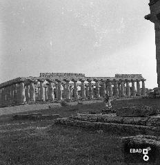 Tempio di Paestum e donna